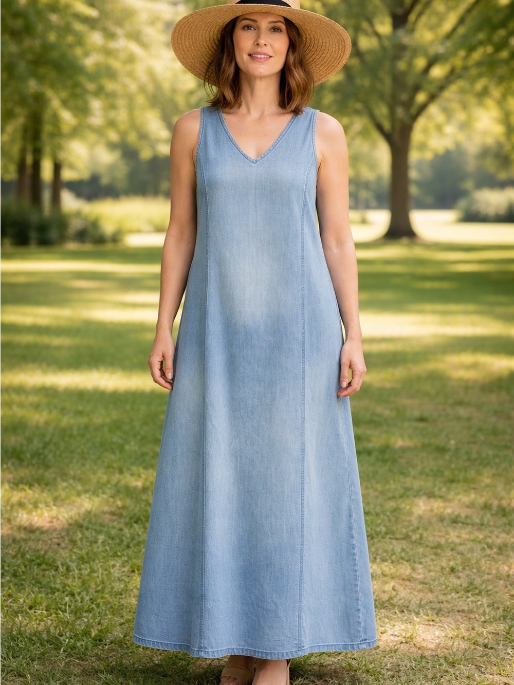 Vintage Blues Denim Midi Dress - Picture 4 of 4